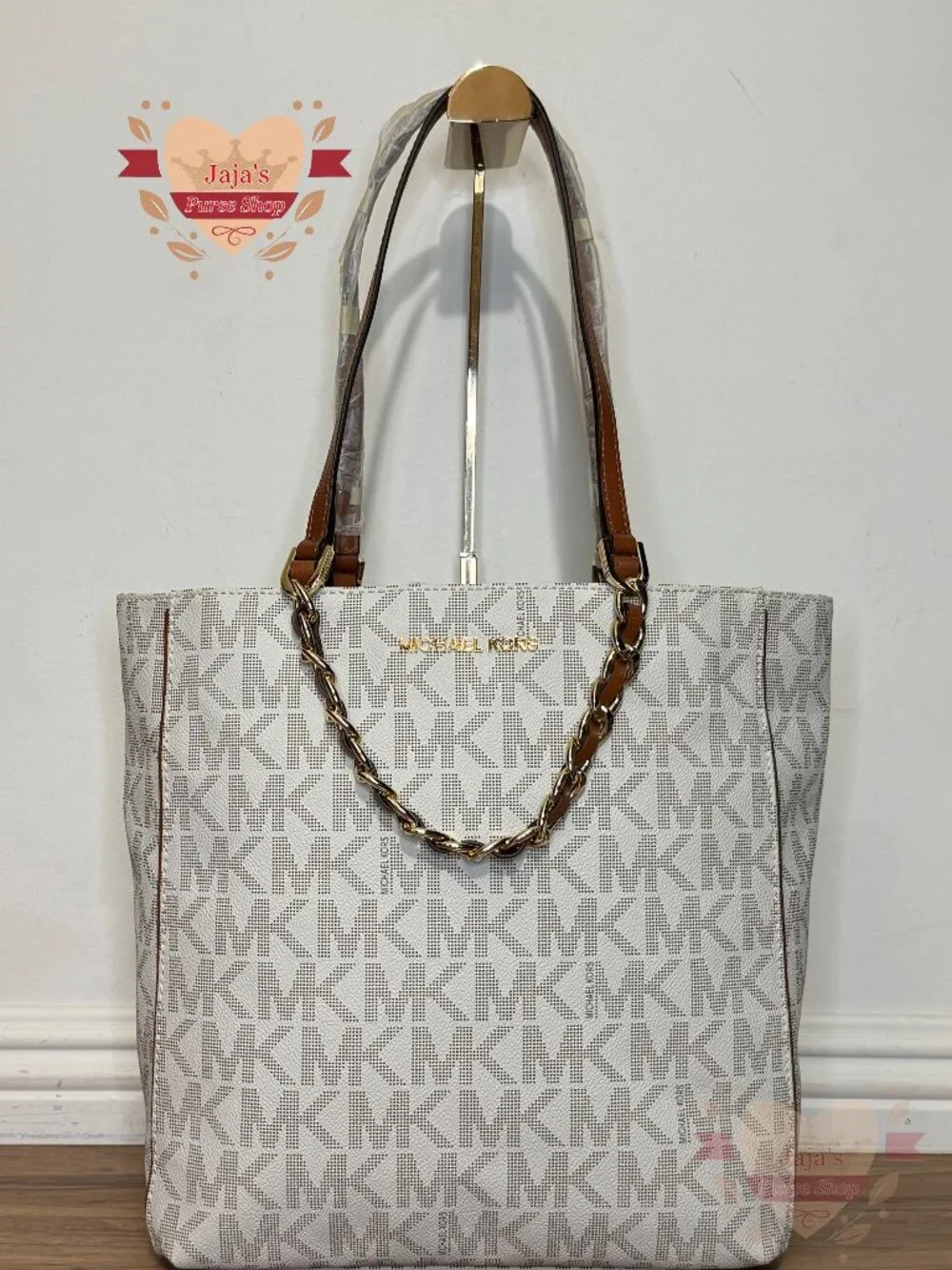 🤍Michael kors 3 Compartment PVC Signature Chain Purse🤍